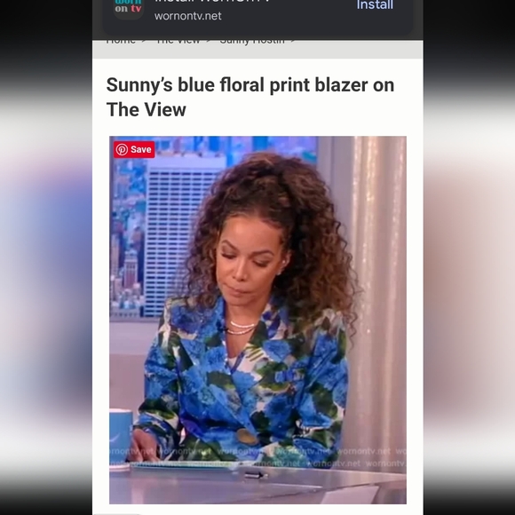 Dries Van Noten Blue 'Bowy Floral Print'  Women's Twill Blazer Size 44 - Picture 7 of 13